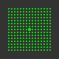 5 mW 520 nm Green Premium Structured Grid of Dots 51x51 Laser, 18° fan angle, adjustable focus, TTL+, Sealed IP67