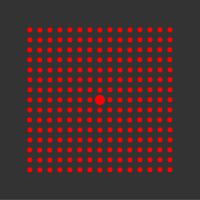 5 mW 635 nm Red Premium Structured Grid of Dots 51x51 Laser, 22° fan angle, adjustable focus, TTL+, Sealed IP67